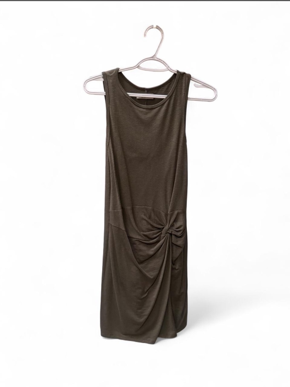 Abercrombie & Fitch olive green mini dress with side knot detail